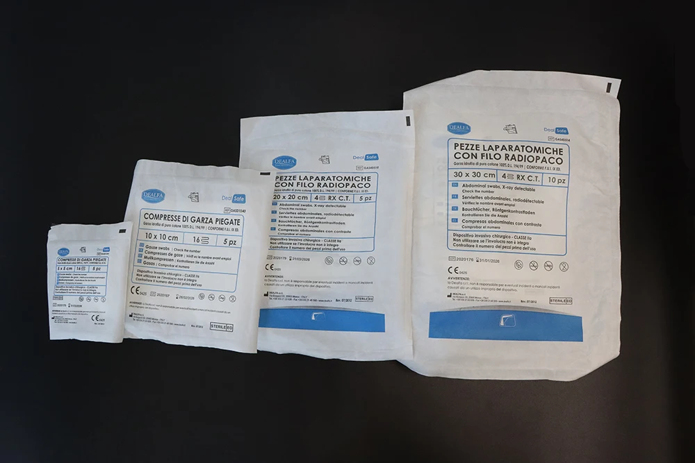 Высококачественные медицинские стерильные марлевые тампоны BLUENJOY 100% хлопка с рентгеновским датчиком для хирургической марлевой тампоны стерильные