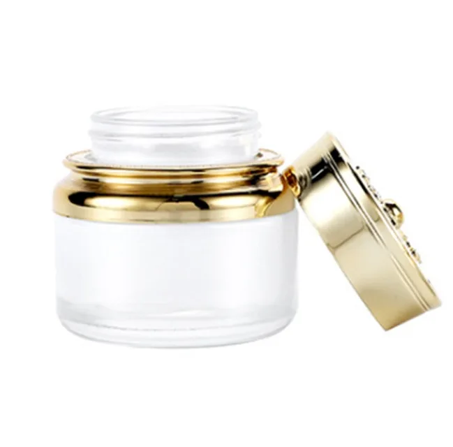  Банка для сыворотки и крема лица роскошный увлажняющий крем стеклянная матовая Косметическая банка склад в Европе