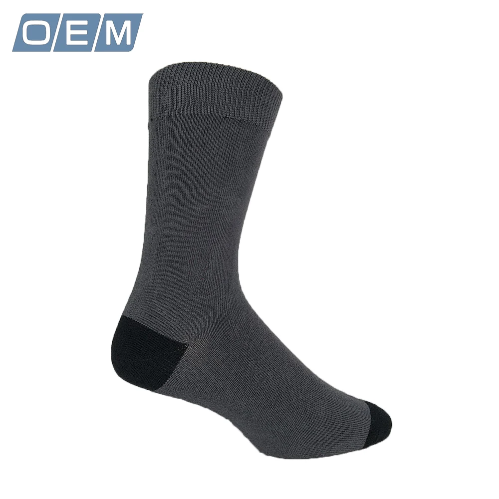 Wholesale Fashion Custom Logo Green Orange Grey Red Blue Classic Cotton Solid Plain Nylon Work Business Crew Dress Socks