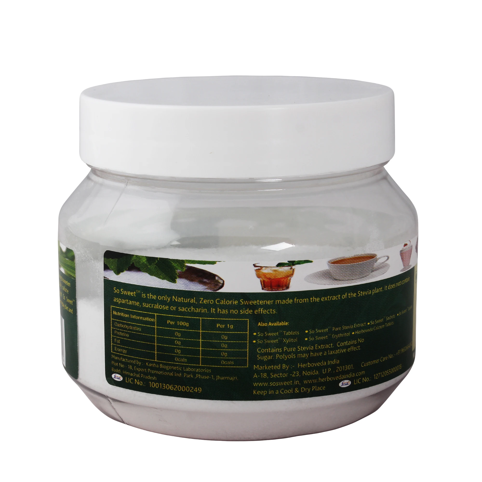 so sweet spoonable stevia powder in 100 gm