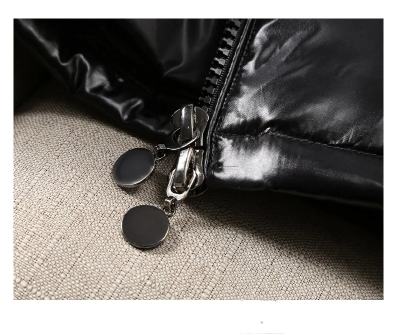 Puffer Jacket Men Shiny Puffer Black Jacket Men Back Bubble Jackets & Coats 2023 Wholesale Winter for Men Stand Casual Knitted