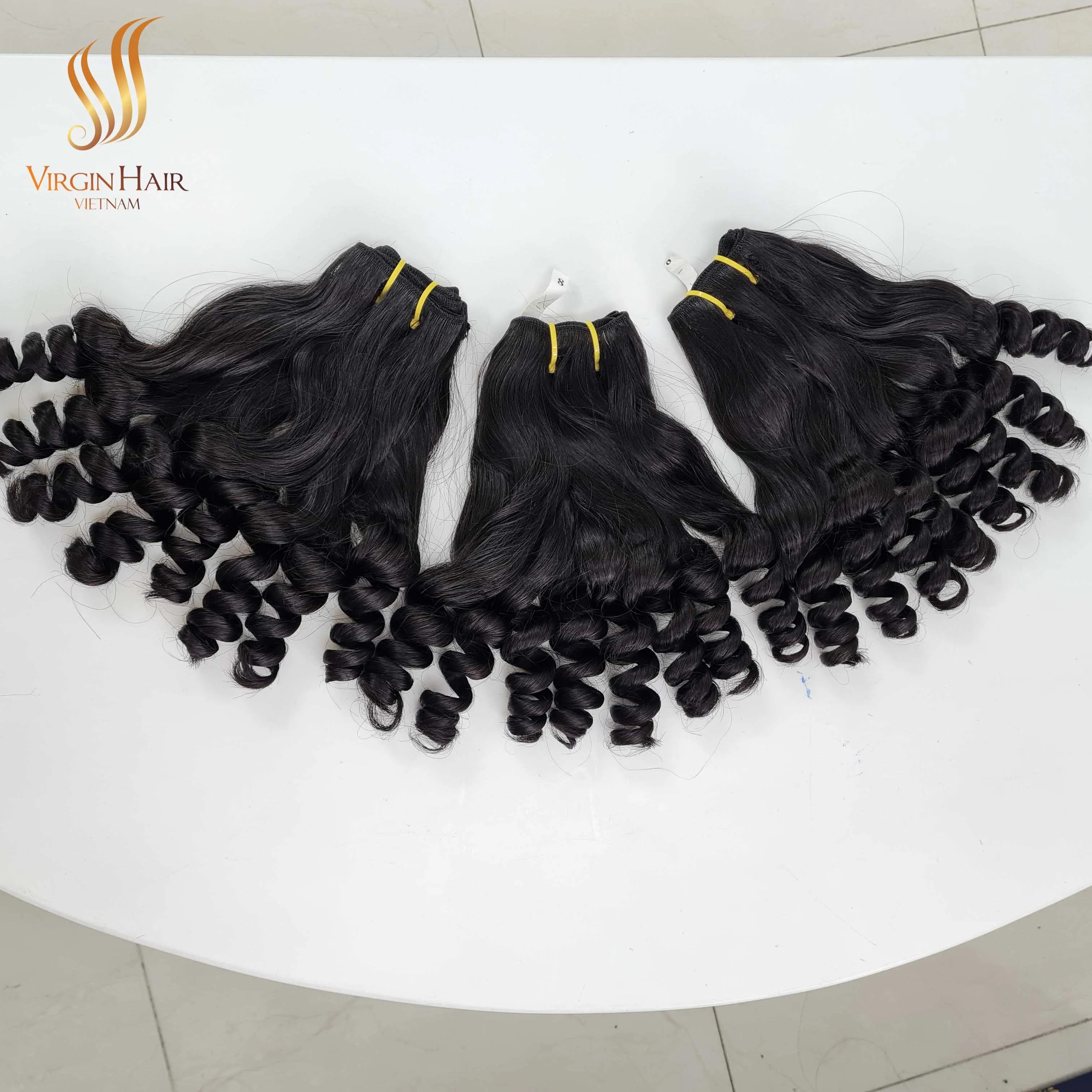 FUNMI Lace Closure Frontal HD Lace Full Cuticle Aligned Hair 100gr Per Bundle 100% High Quality Vietnamese Human Hair