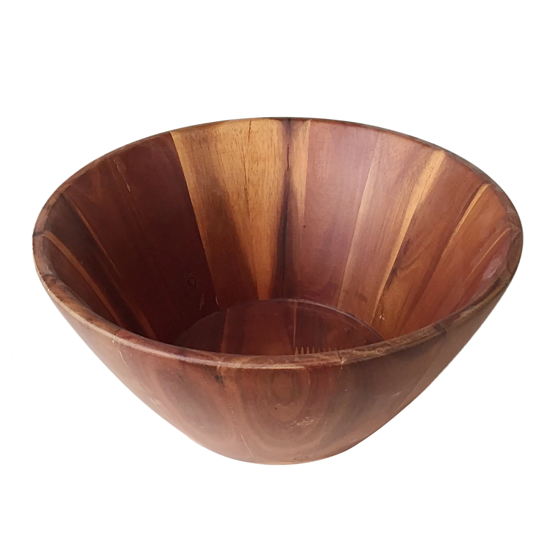 2021 Acacia Wood Salad Bowl - Vietnam Handicraft - Eco-friendly-  OEM, ODM - HJ B11/1 - Natural Wooden Fruit Mixing Bowl