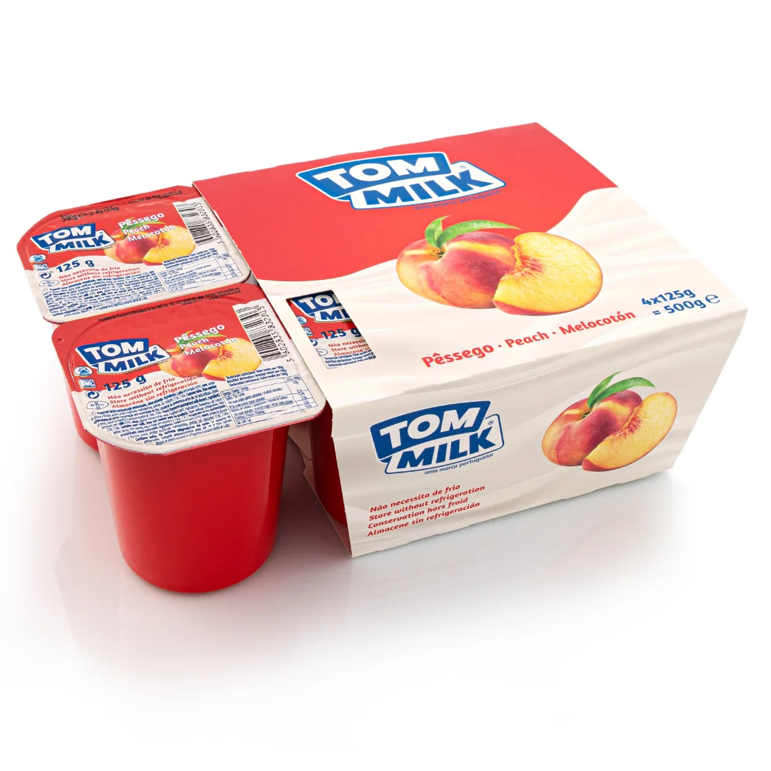 Long Life Flavoured Yogurt TOM MILK pack 4x125g for wholesale