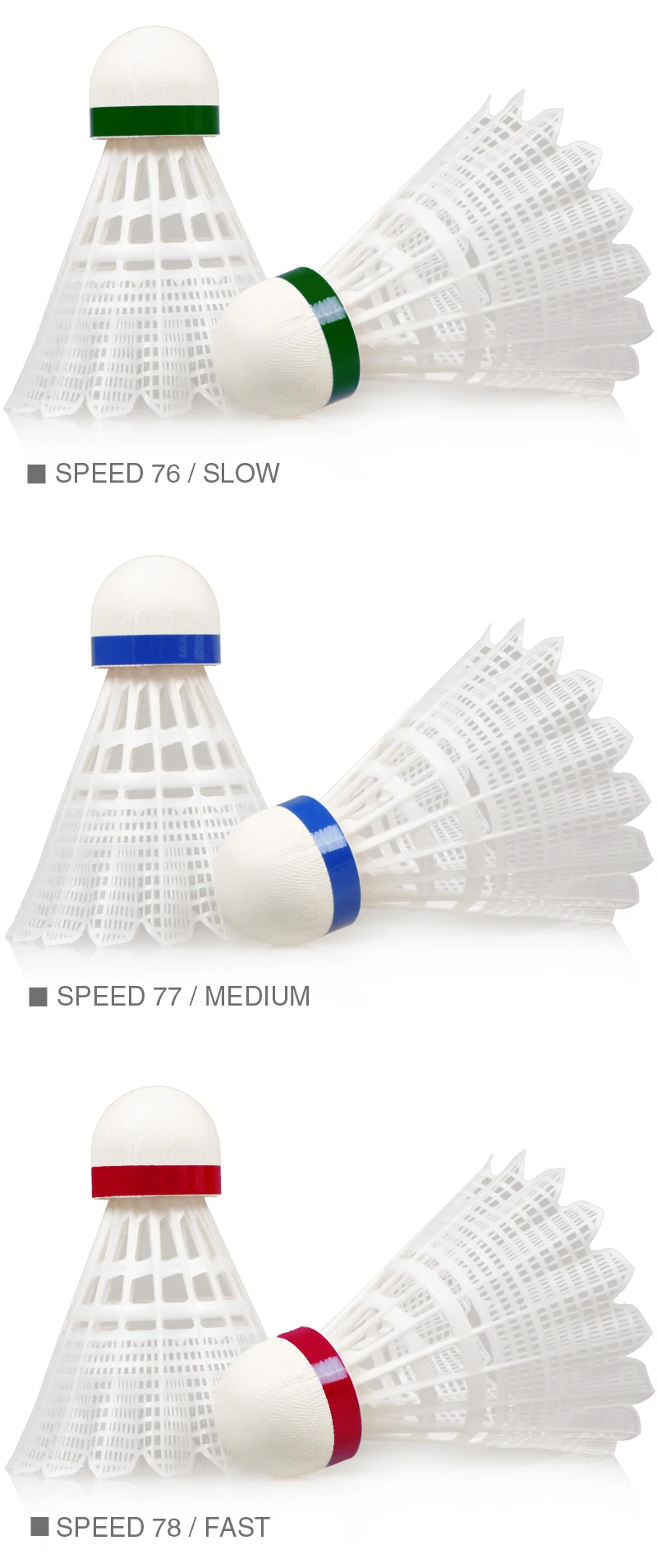 X 2021 best shuttlecock Customize nylon shuttlecocks tube Made in Taiwan speed 76 slow