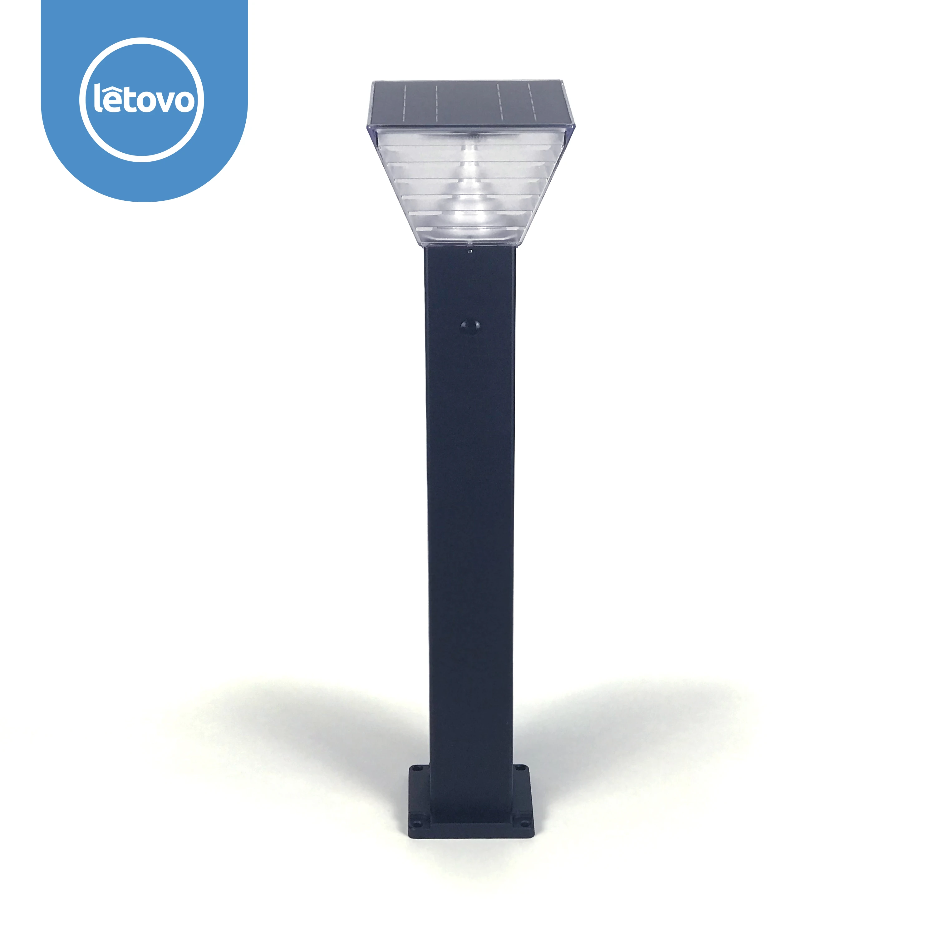 Letovo Solar Light - Bollard Light Square Dual Mode Cool and Warm LED High 80cm Height