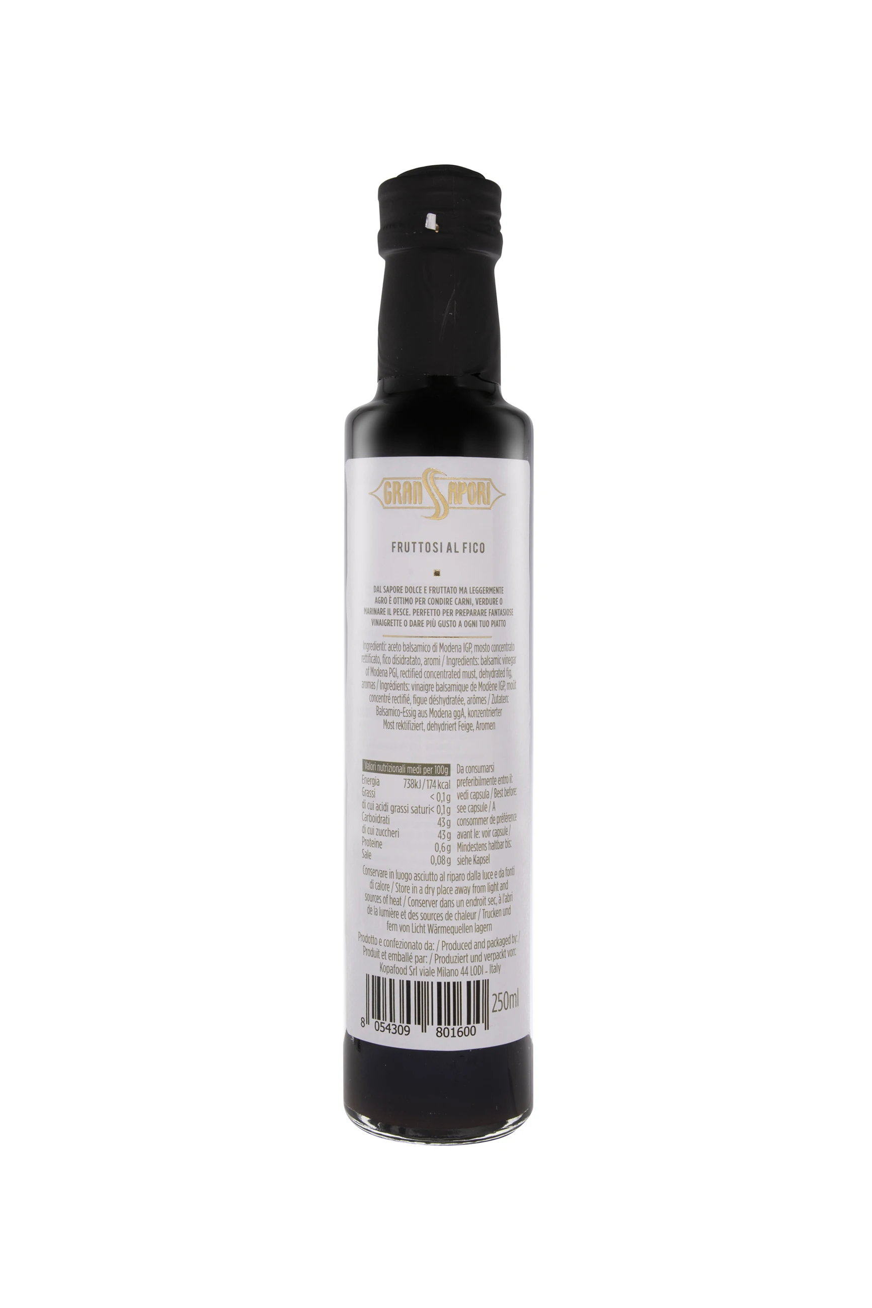 Condiments bottles 250ml Figs Fruit balsamic