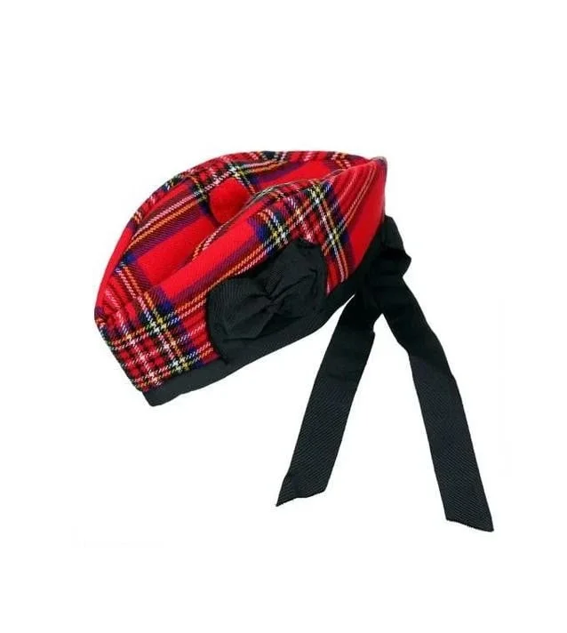 GLENGARRY KILT HAT with Pompom Wool Scottish Highland Wear cap
