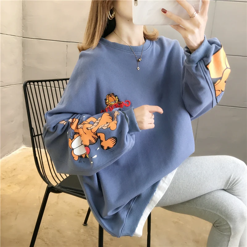 Топы 2022 новая женская одежда для студентов Корейская версия свободный весенне-осенний свитер женская футболка тонкий свитер Ins