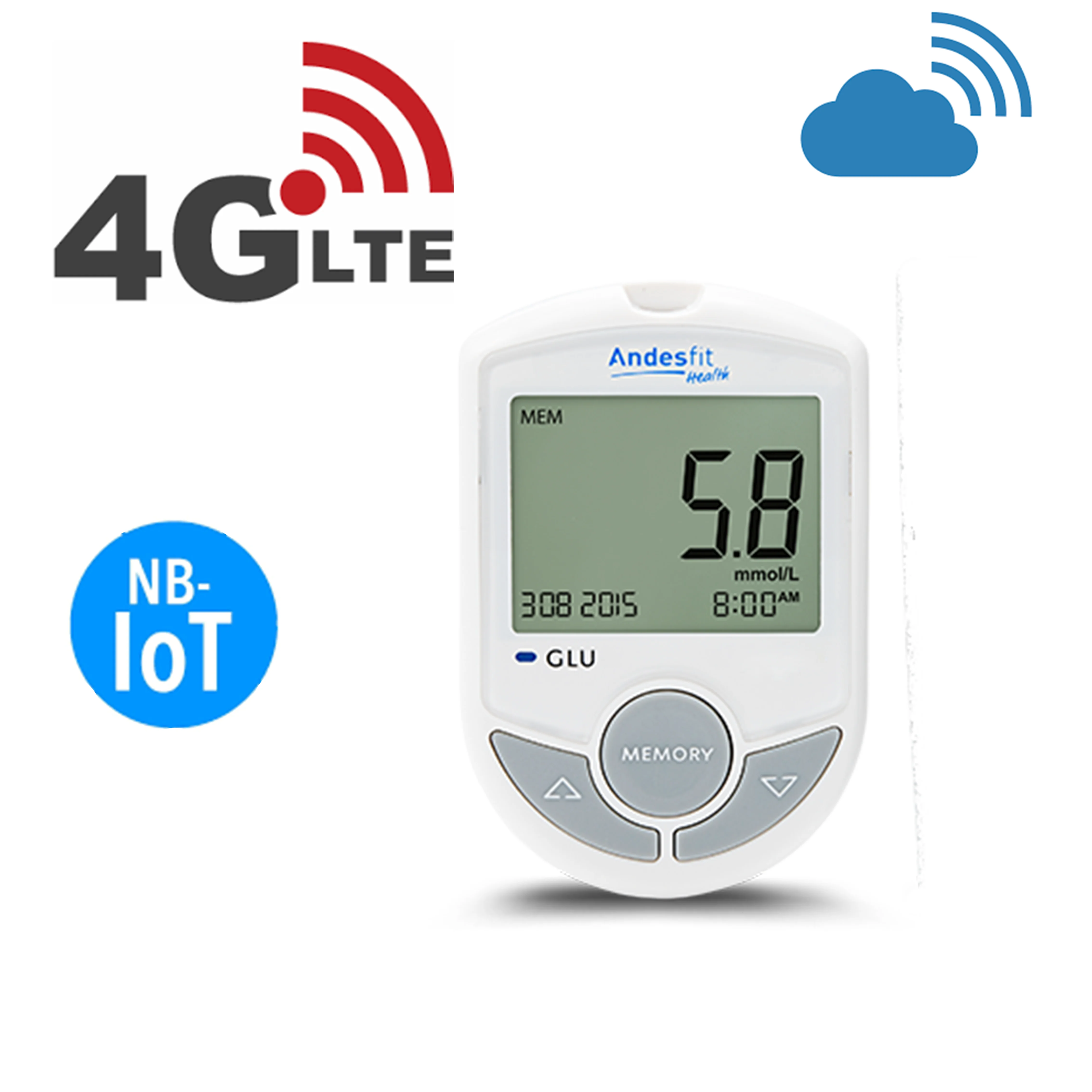 
NBIOT/4G / LTE / GSM cellular-enabled wireless Blood Glucose meter for M2M solution eMTC/cat M 