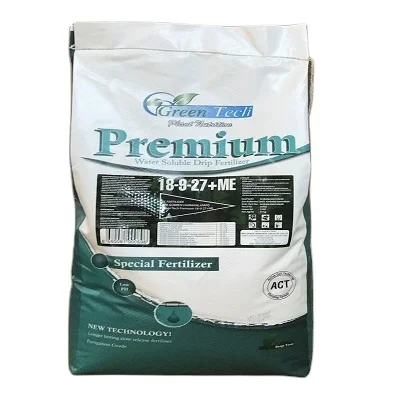 Green Tech Premium Water Soluble Drip Fertilizer 18-9-27+TE/12-52-6+TE /20-20-20+TE /12-6-42+TE