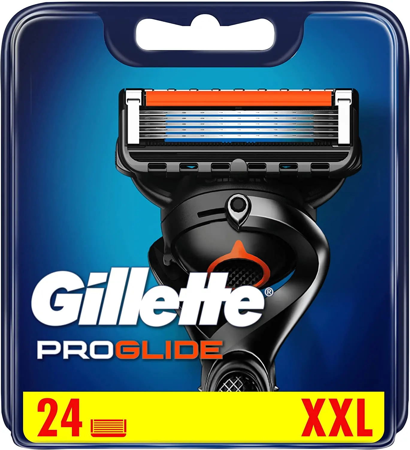 Roll over image to zoom in Gillette ProGlide Razor Blades Men Pack of 24 Razor Blade Refills with Precision Trimmer, 5 Anti-Fri