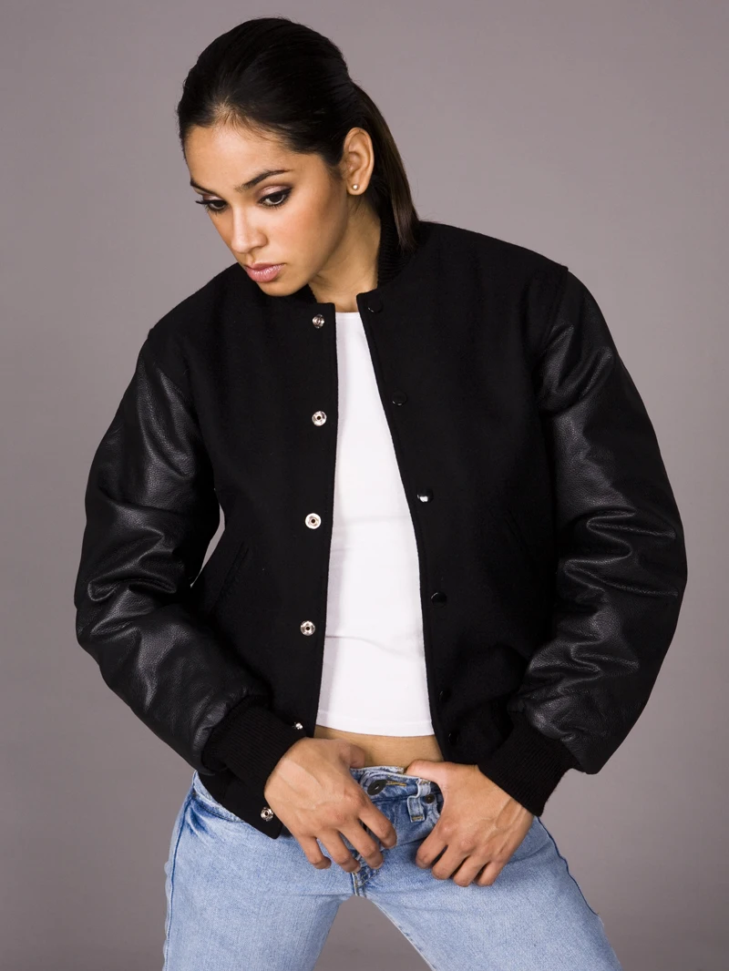 Производитель высококачественных мужских кожаных курток для колледжа бейсбольные бомберы на заказ летняя куртка