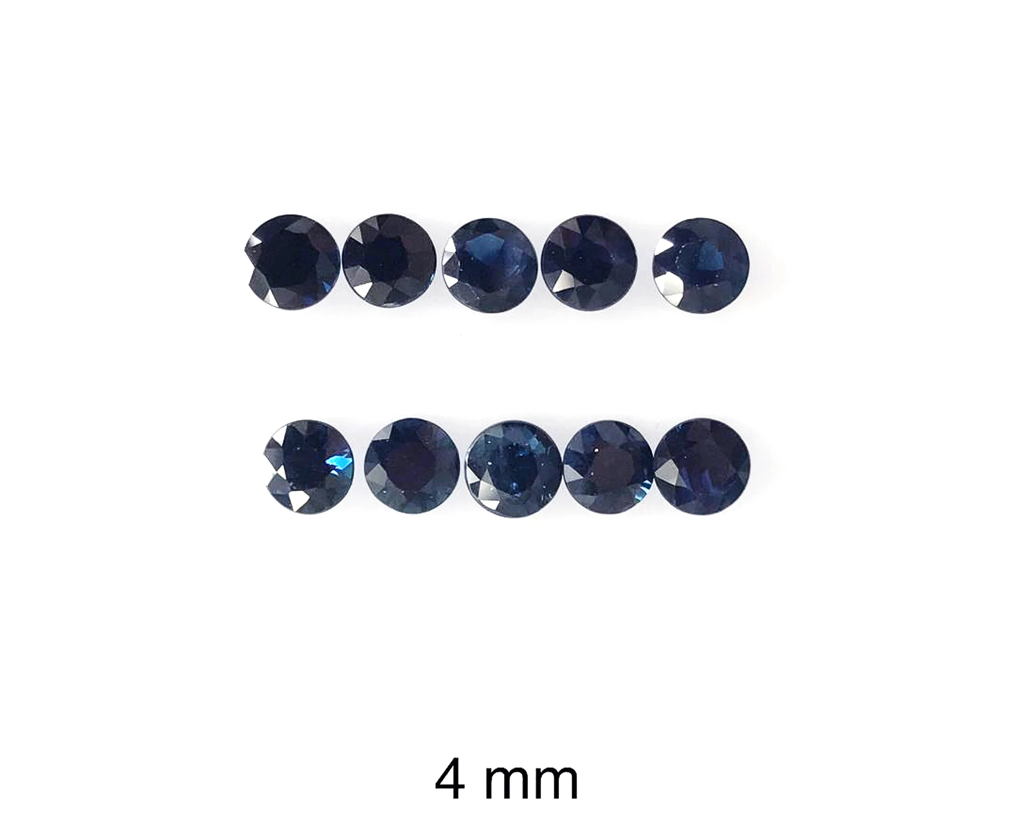 DIAMOND CUT NATURAL 4mm Blue Sapphire Loose Round Faceted Gemstone Wholesale Price Natural Top Quality Gemstone Bulk Wholesale