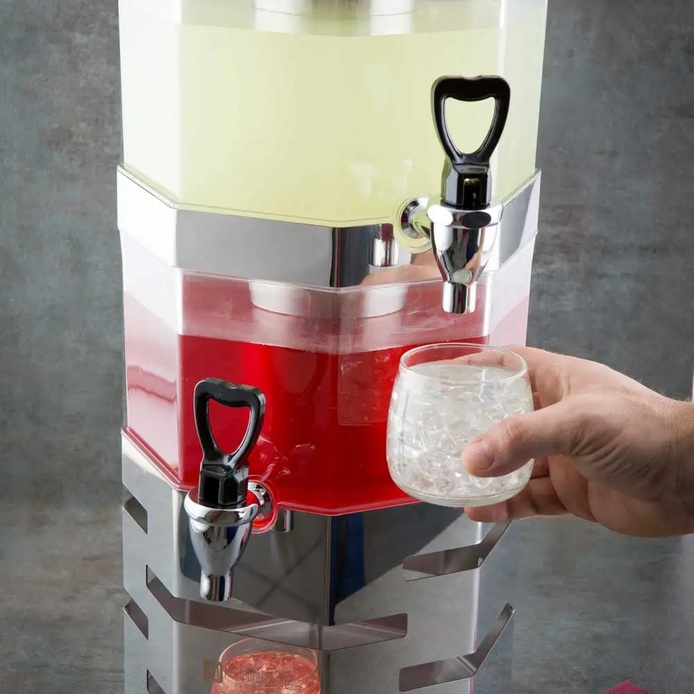 
Met Lux 5L Pentagon Stainless Steel Additional Stackable Juice Dispenser - Body Not Included - 9