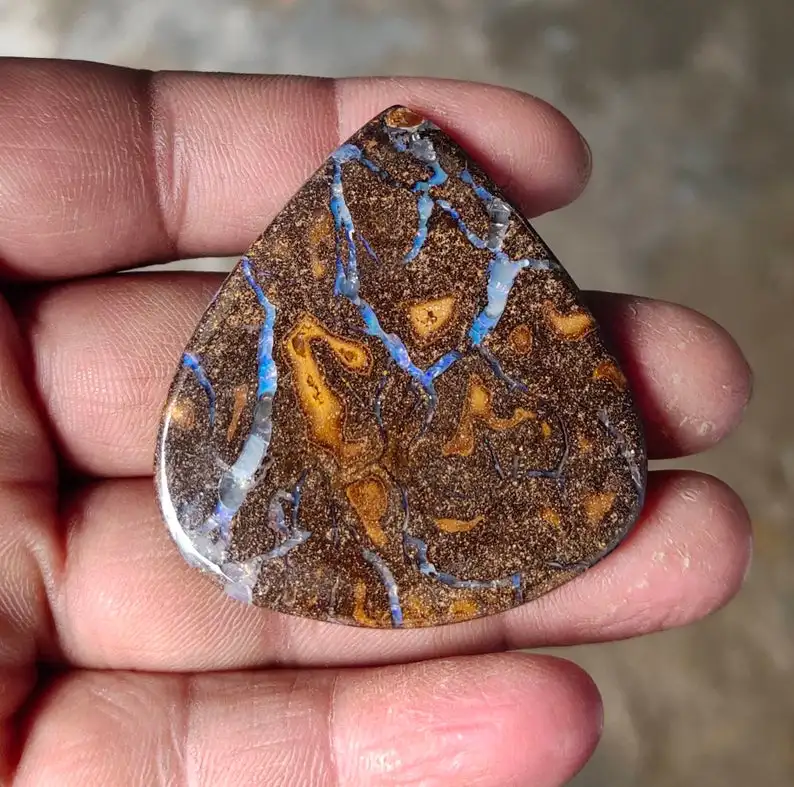 Energy Healing 100% Natural Brown Boulder Opal Loose Gemstone for Jewelry Making Precious Loose Cabochon Gemstones at Bulk Rates