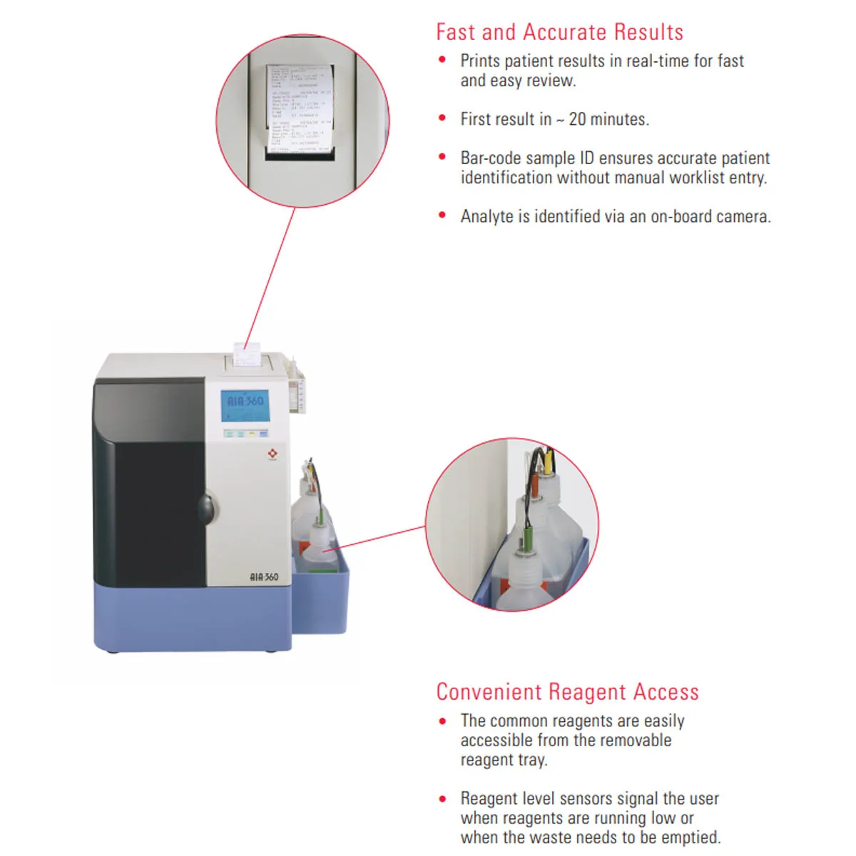
Tosoh Bioscience AIA 360 ANALYZER automated Immunoassay System Analyzer and reagents 
