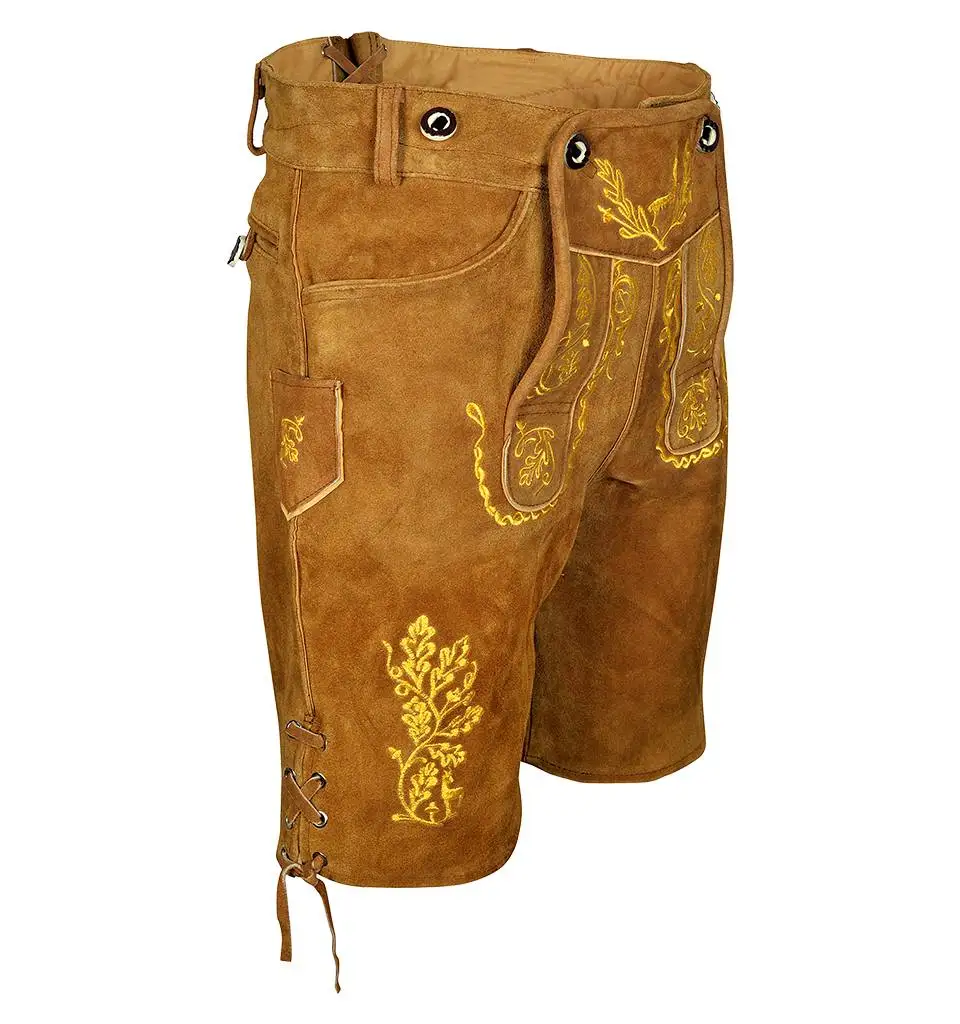 Немецкая одежда для трахетов Октоберфест Lederhosen Kurze Lederhose штаны с логотипом на заказ баварские шорты