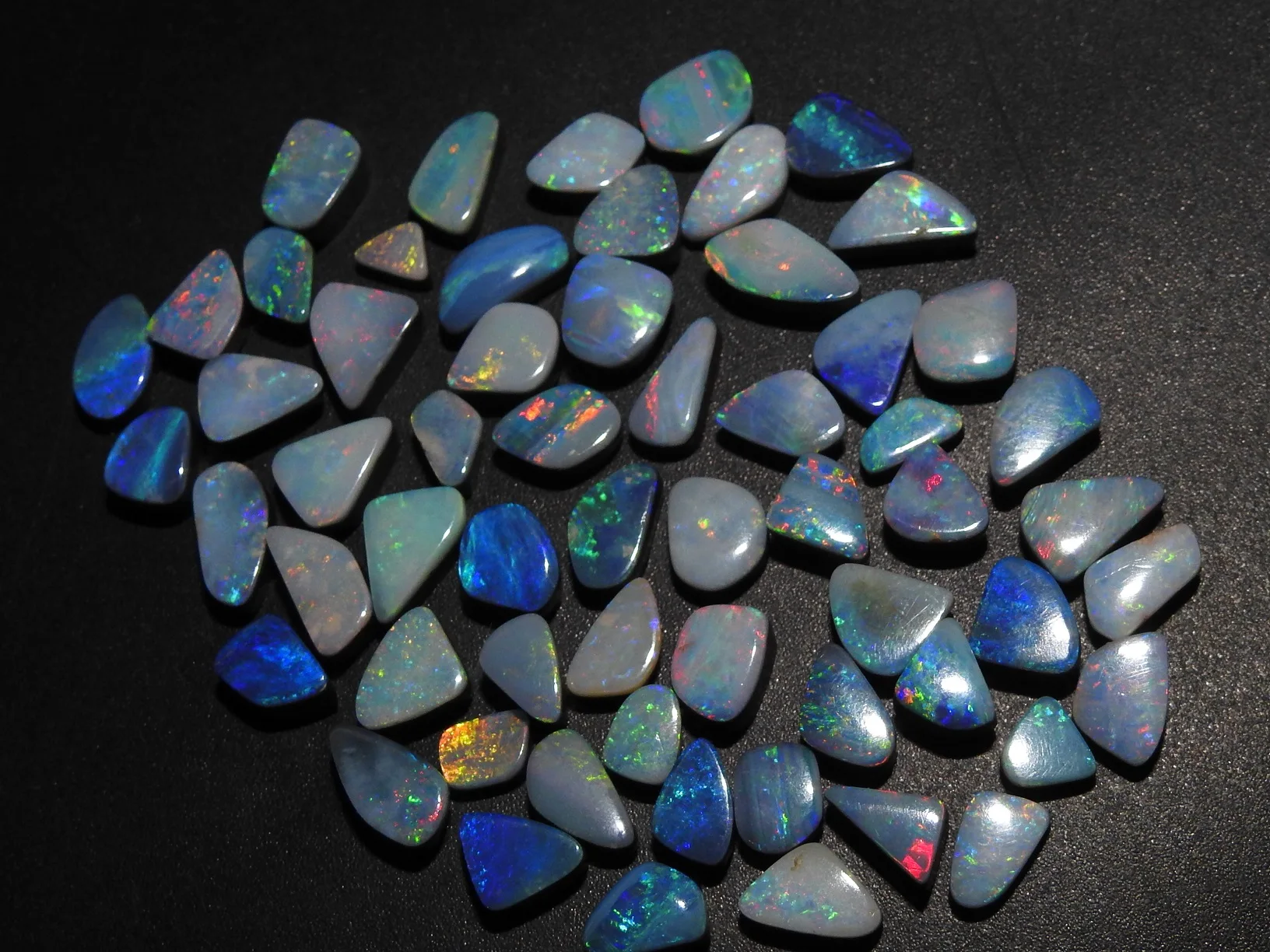 Australian Opal Doublet,cabochon,smooth,multi Fire,fancy Shape,for Making Jewelry,handmade,loose Stone,gemstone,pendent,natural