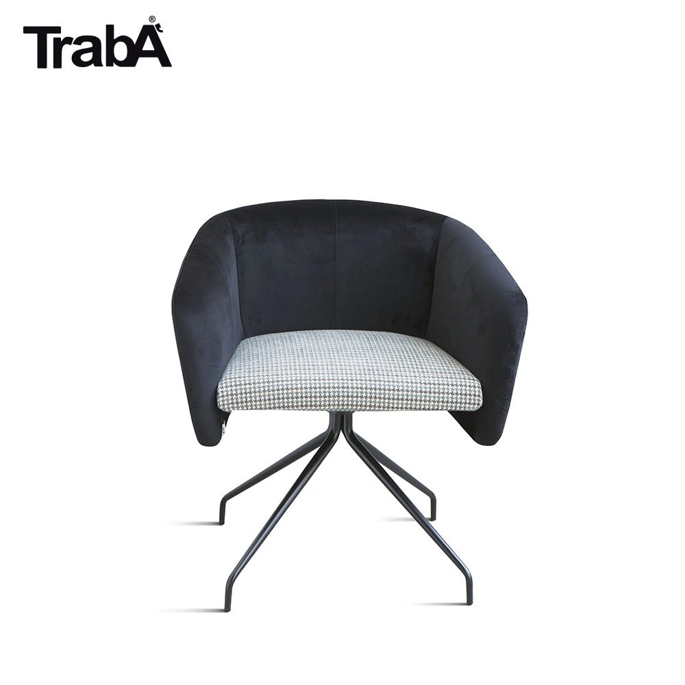 High Quality Office Armchair swivel metal frame fabric eco leather