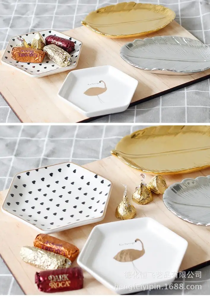 Christmas ceramic snack plate creative ceramic snack plate customized export