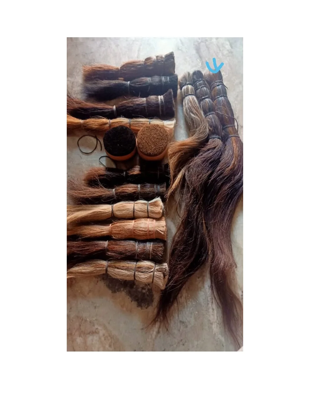 Washed Dry  cow and pig tail hair brushes manufacturer for export Manufacturer of Cow Buffalo Tail Hair Natural Cattl