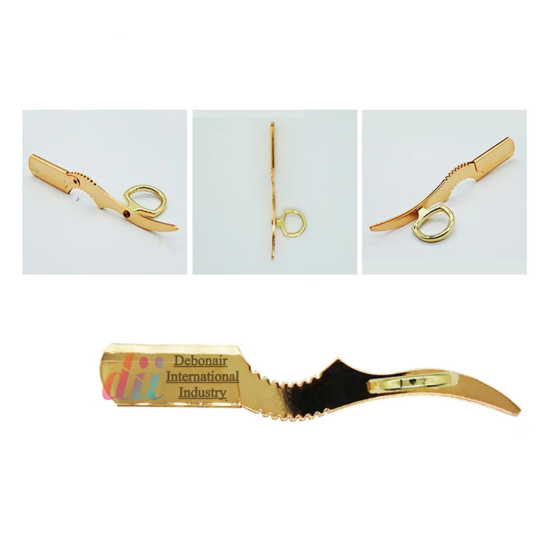 Barber Razor Stainless Steel Golden Color Barber Shaving Razor Straight Beauty Salon Equipments Barbershop tools