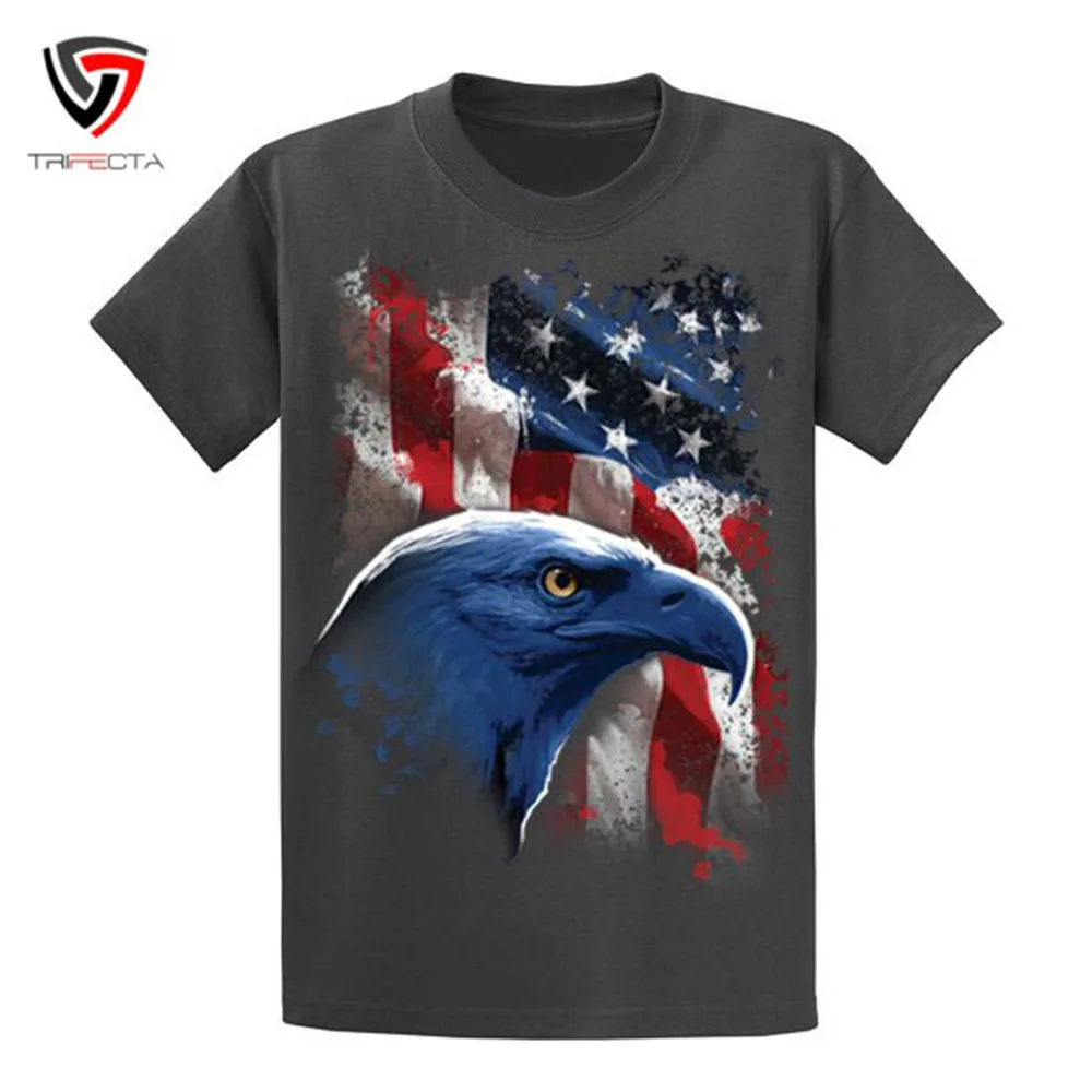 American Patriotic USA Eagle in Front of American Flag T-shirt
