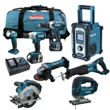 
Makitas XT505 18-Volt 5-Tool 3.0Ah Lithium-Ion Cordless Power Tool Combo Kit 