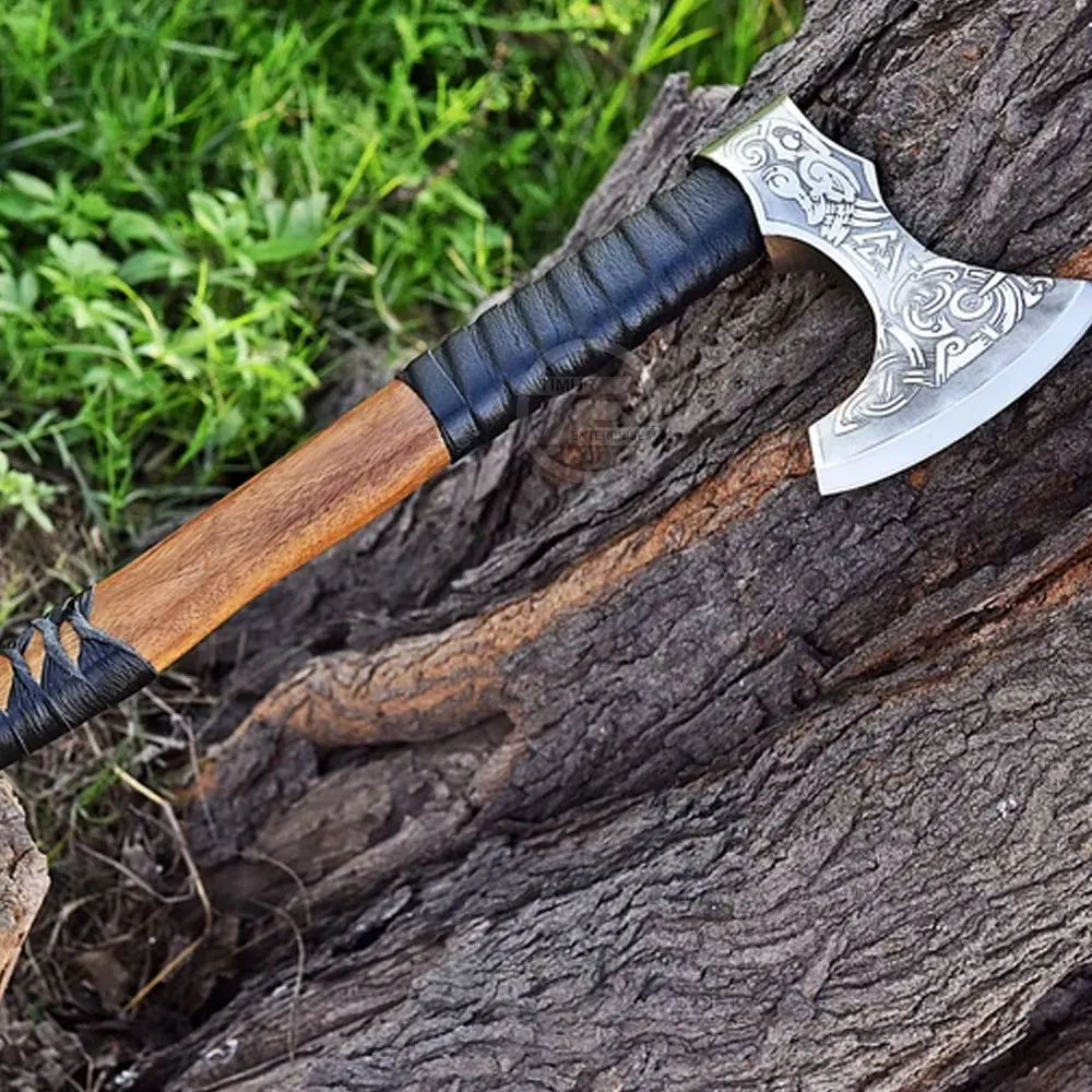 Custom Make Damascus Steel Viking Style Axe