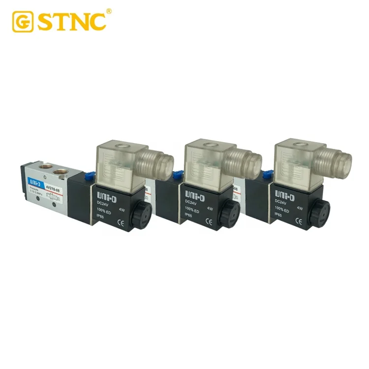 4V210-08 Manufacturer Sale Pneumatic Air Solenoid Valve 5/2G1/4  Power Normal Temperature Origin Aluminum Airtac solenoid  valve