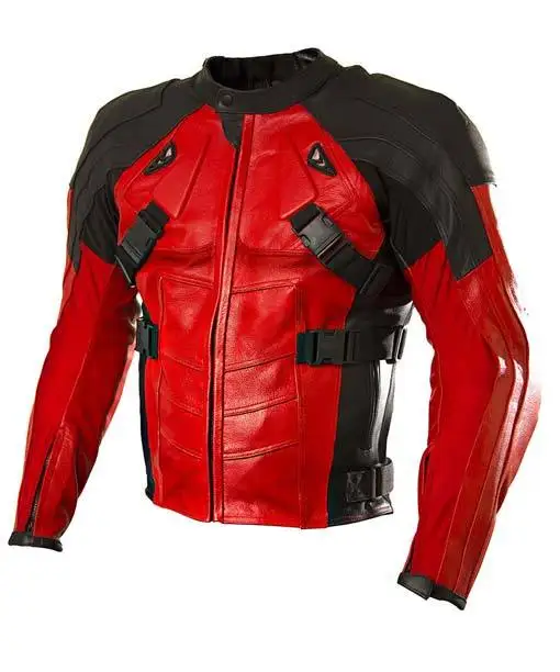 Custom Leather Motorcycle Jacket Cowhide Motorbike Jacket Motocross Racing Jacket For Winter Warm