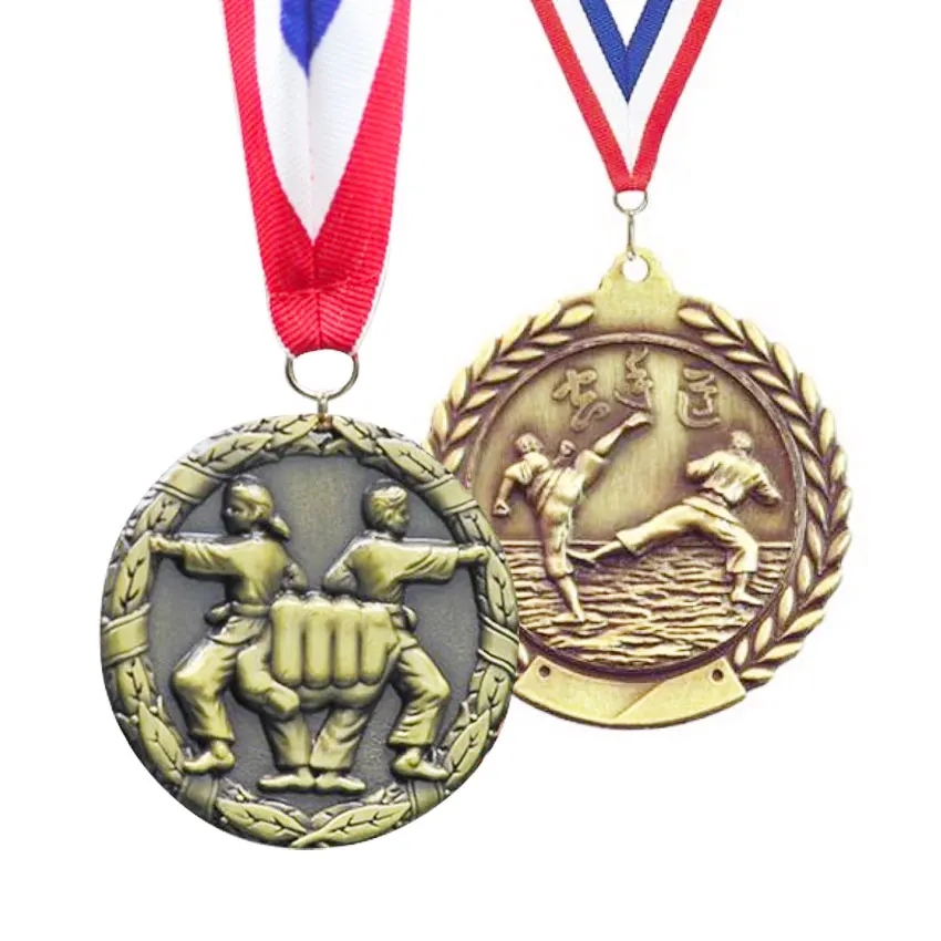 Индивидуальная рекламная литейная спортивная медаль jiu-jзуд карате из цинкового