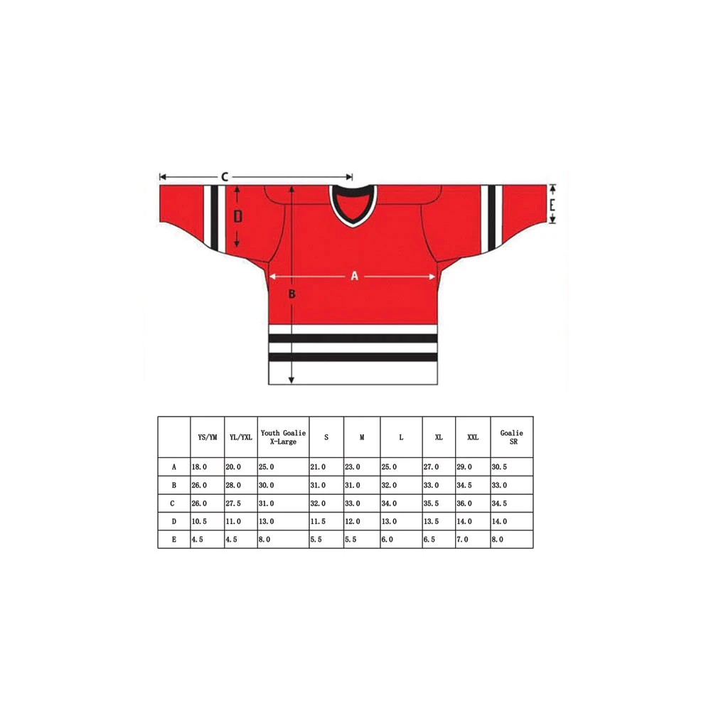 
100% Polyester Team Breathable Field Hockey Jersey Men Sublimation Ice Hockey Uniform 