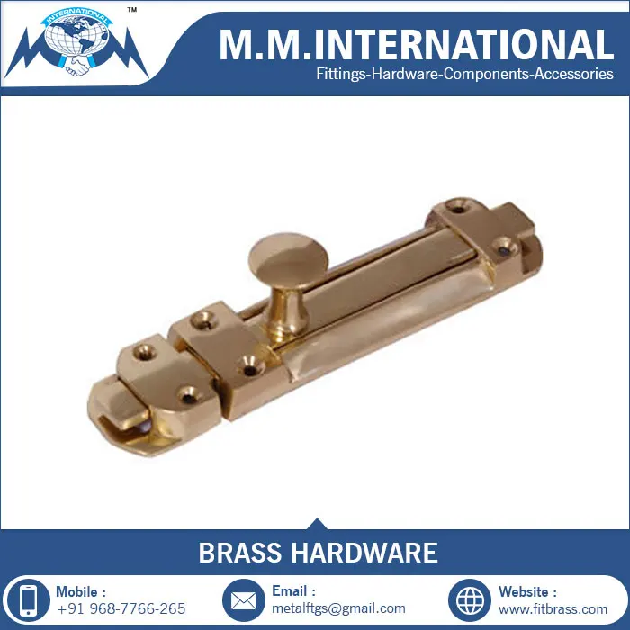 Gold Plated Tower Bolt for Doors