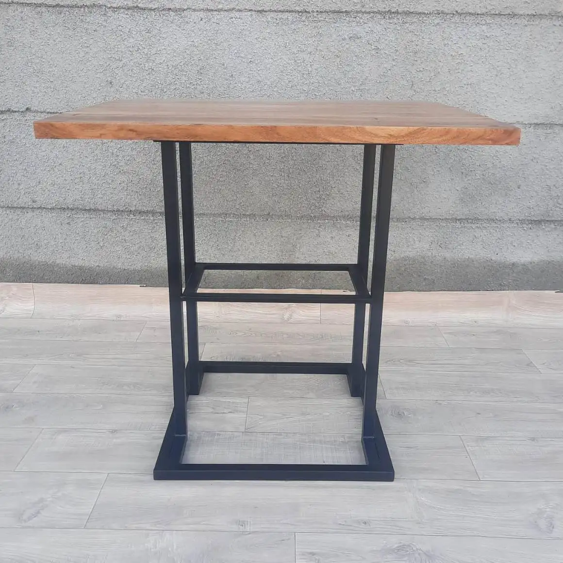 small dining table cheap solid wood iron table
