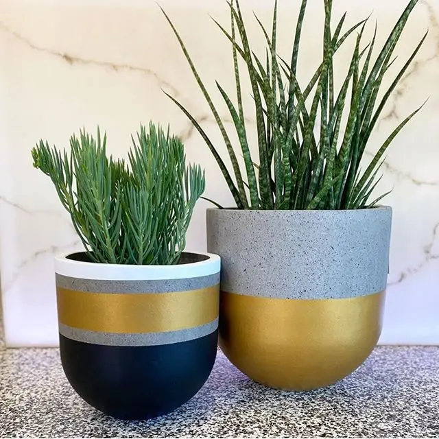 Planter pot Garden Supplies High Quality Top New Intems direct factory clay color finishing wholesale garden concrete