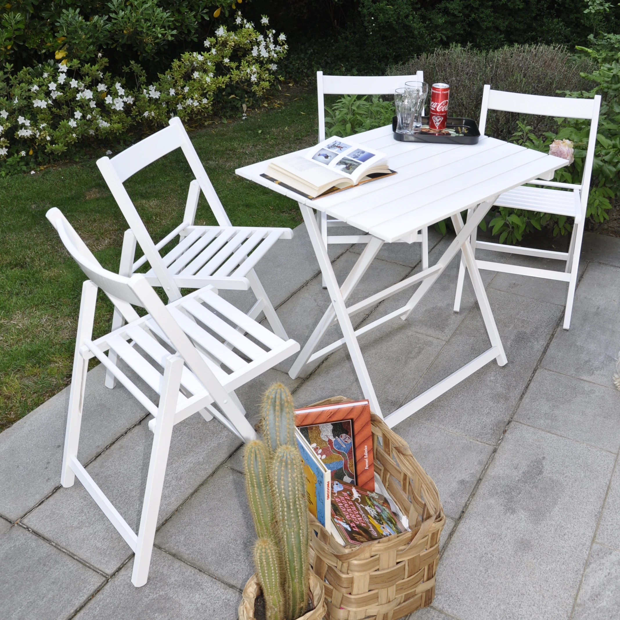 Частная торговая марка, Сделано в Италии, высококачественный складной стул из Букового дерева с изогнутыми плечами белого цвета для использования в помещении и на улице