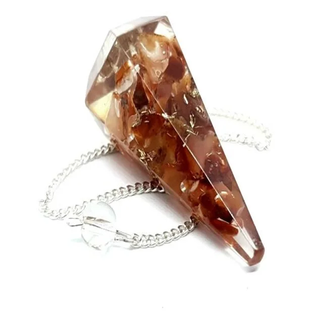 Beautiful Crystals Mix Assorted  Orgonite pendulum for dowsing Healing With Emf Protection Wholesale Chakra pendulum