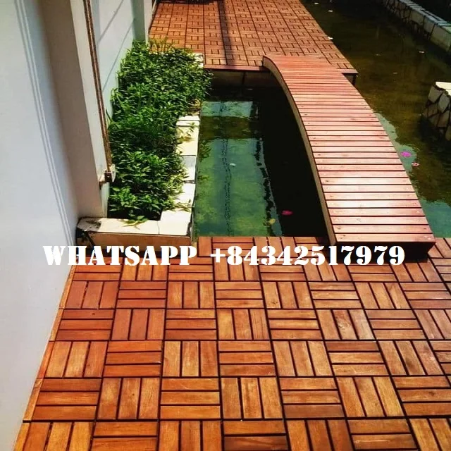 Tiles decking- Using in/outdoor - wood deck tiles 6/12 slats for Sale - Hardwood materials