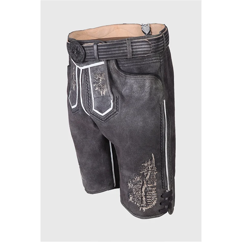 Custom made New Bavarian Oktoberfest Lederhosen German Real Leather with Matching suspenders Short Traditional Pants