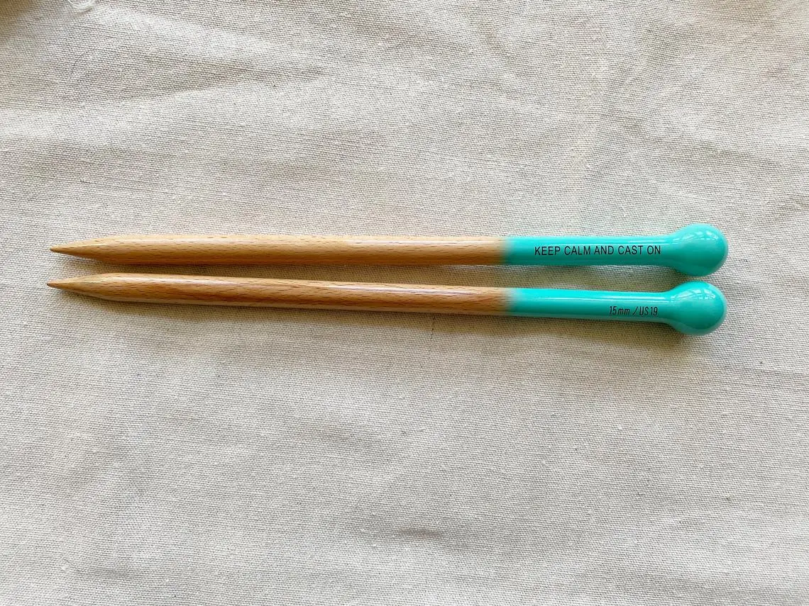 Trusted Manufacturer budget Knitting Needles Natural Wood 3.5 mm to 25 mm