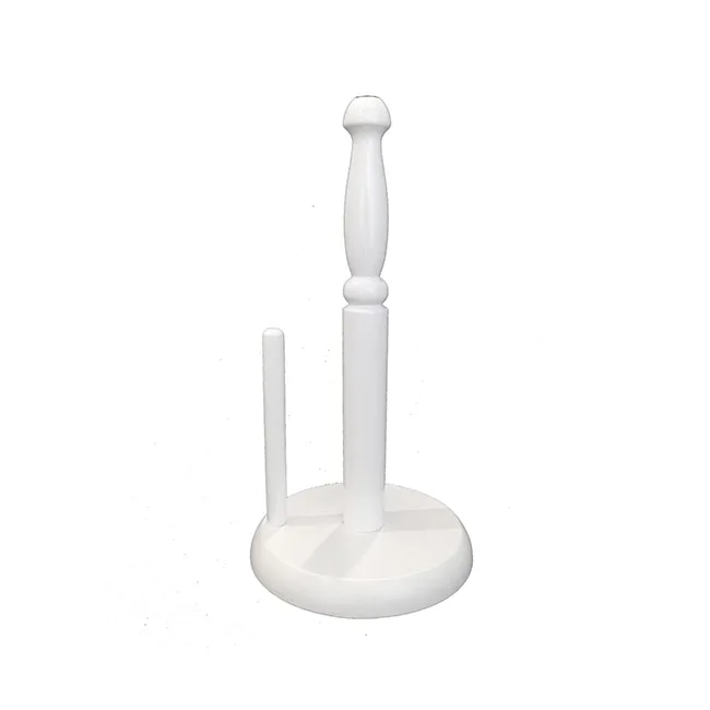 Hot Sale Rubber Wood Material Wooden Tissue Holder Kitchen Paper Roll Holder Sturdy and User Friendly