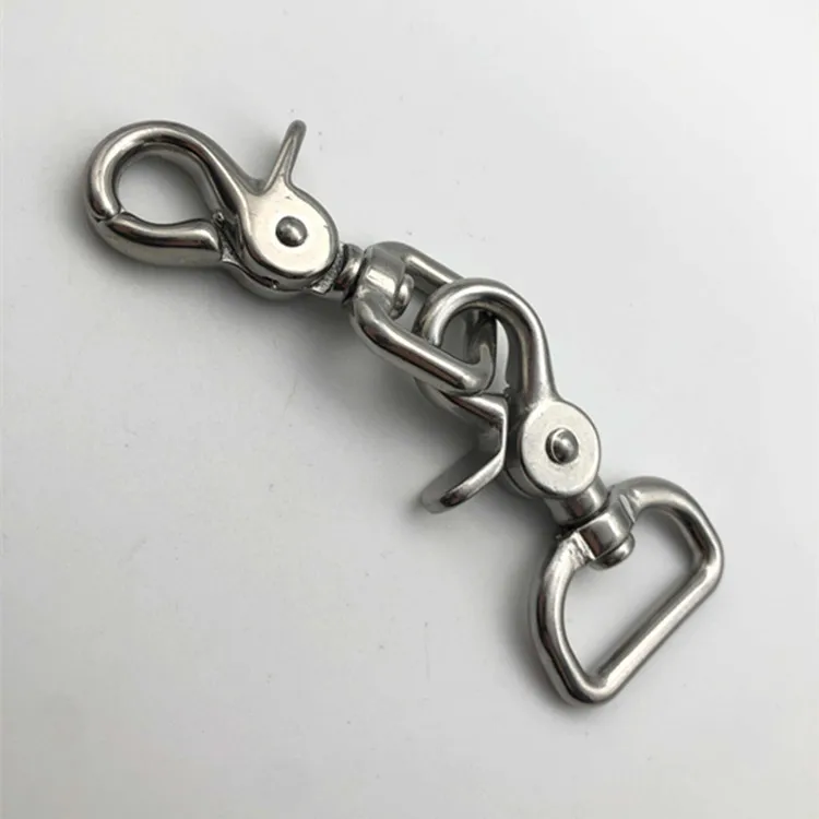 Pet dog leash hook stainless steel trigger swivel snap carabiner hook