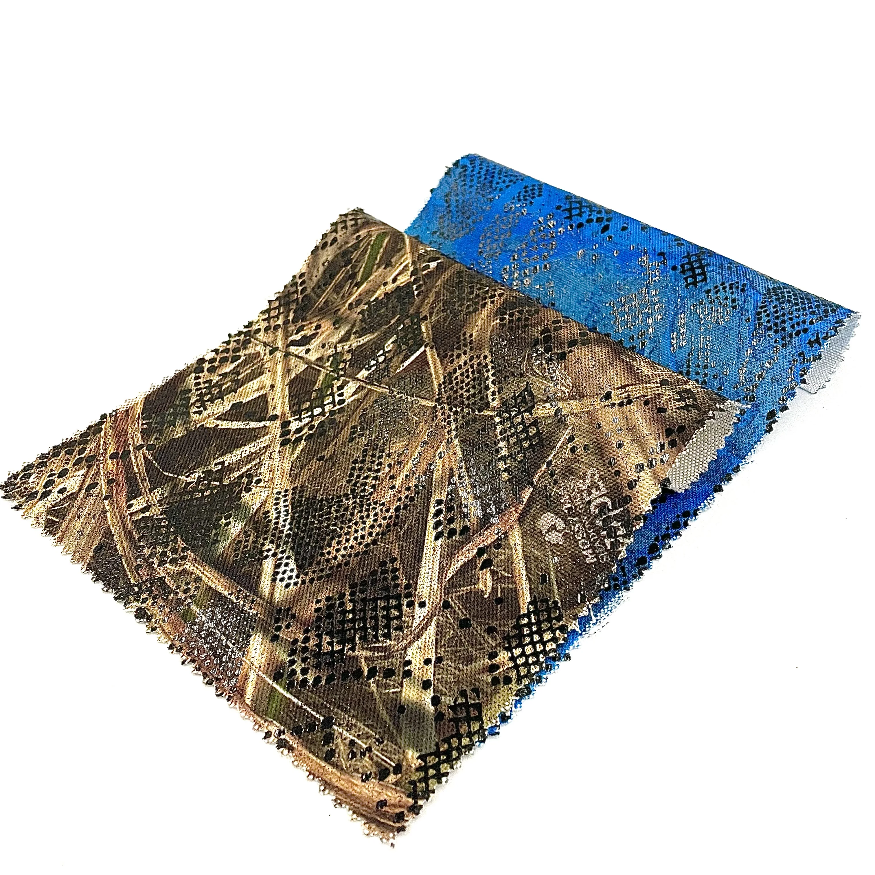 EPO High Quality 600D 100% Polyester with Glossy Laser Film Transferred Snake Print for Bags