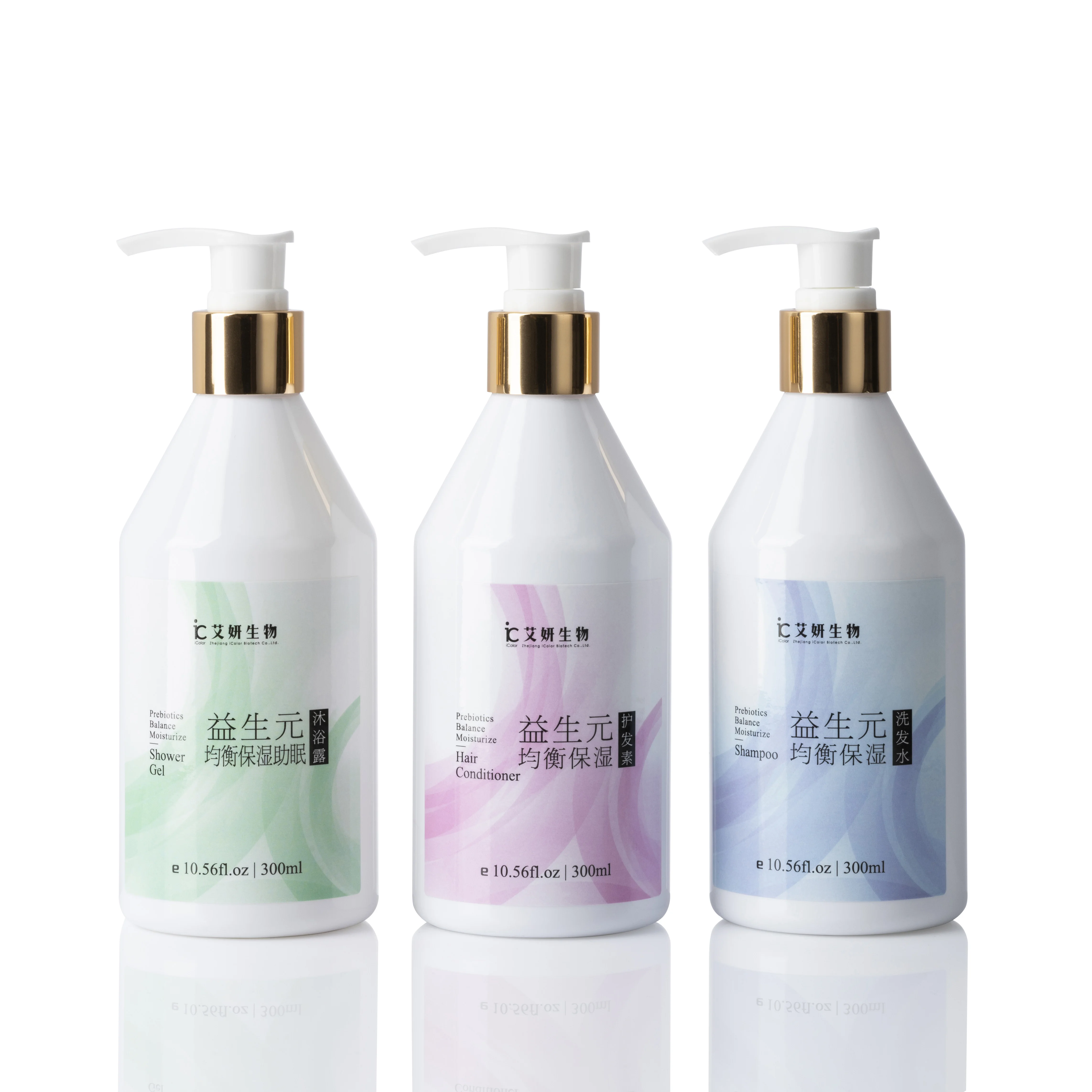 2020 Patent Ingredient OEM ODM  300ml Personal Care Set Shower Gel Body Lotion Shampoo Hair Conditioner Bathroom Kit