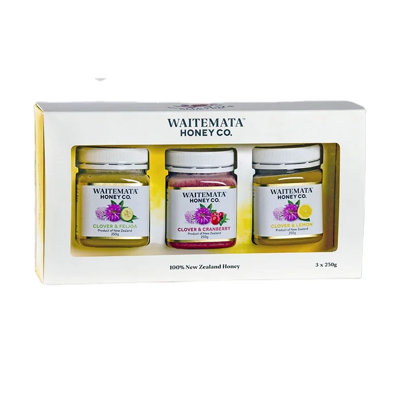 Gift Set Pure Natural Bee Premium Quality New Zealand Honey 750g Honey With Fruit 3-pack