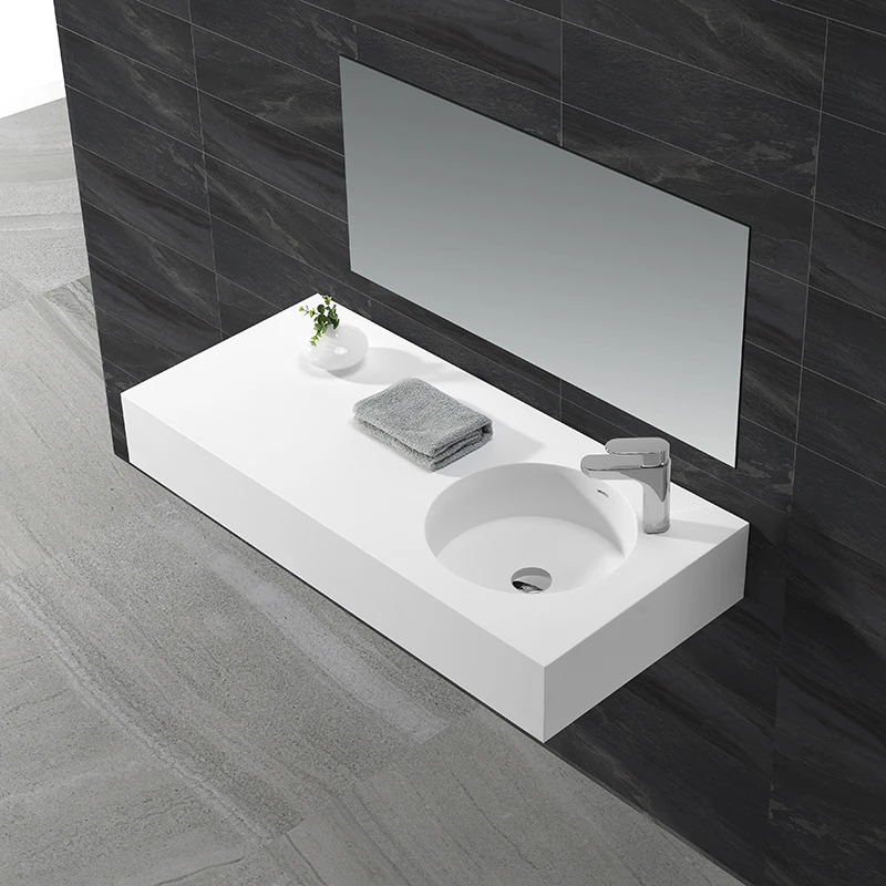 Раковина/раковина современного дизайна с твердой поверхностью для ванной комнаты