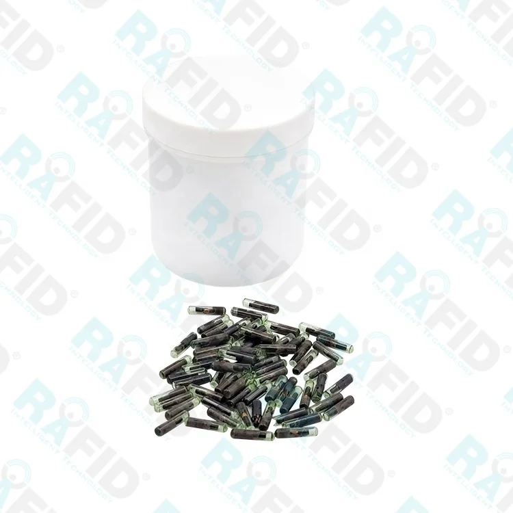 RAFID FDX-B 134.2khz/125khz Animal Glass Tag RFID Microchip Animal Pet Injectable RFID Glass Tag