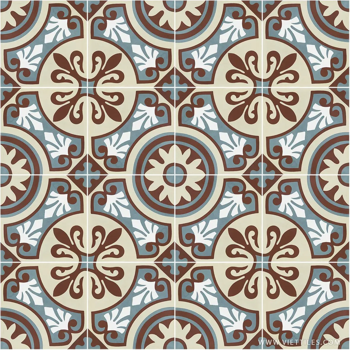  Стена кухни с цементной плитой ручной работы